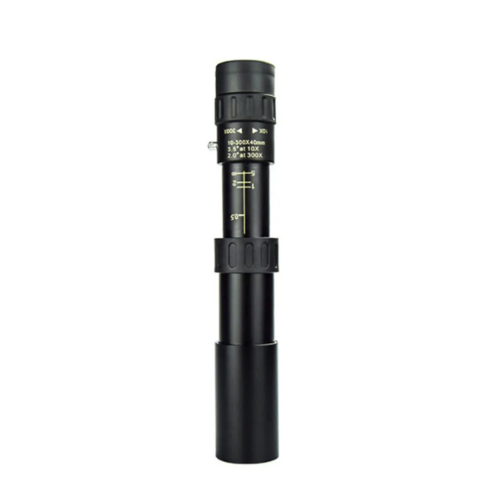 Monocular Professional Mini Telescope, 10X-300X, Zoomable, Reutilizável, Lavável, Telescópico, Moistureproof, Camping, Substituição