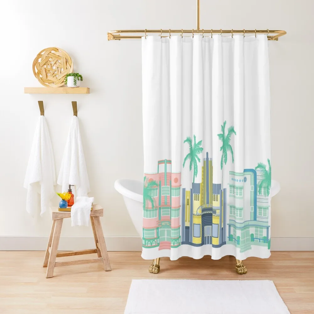 

Art Deco Buildings Shower Curtain Bathroom Shower Bathroom Accessory Funny Shower For Bathrooms Curtain