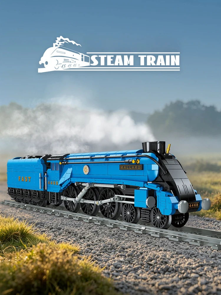 Technischer Baustein England Eisenbahn-Bausatz A4 Mallard Dampfzug Lehrreiches Spielzeug Sammlerstück für Geschenke – Detail 1