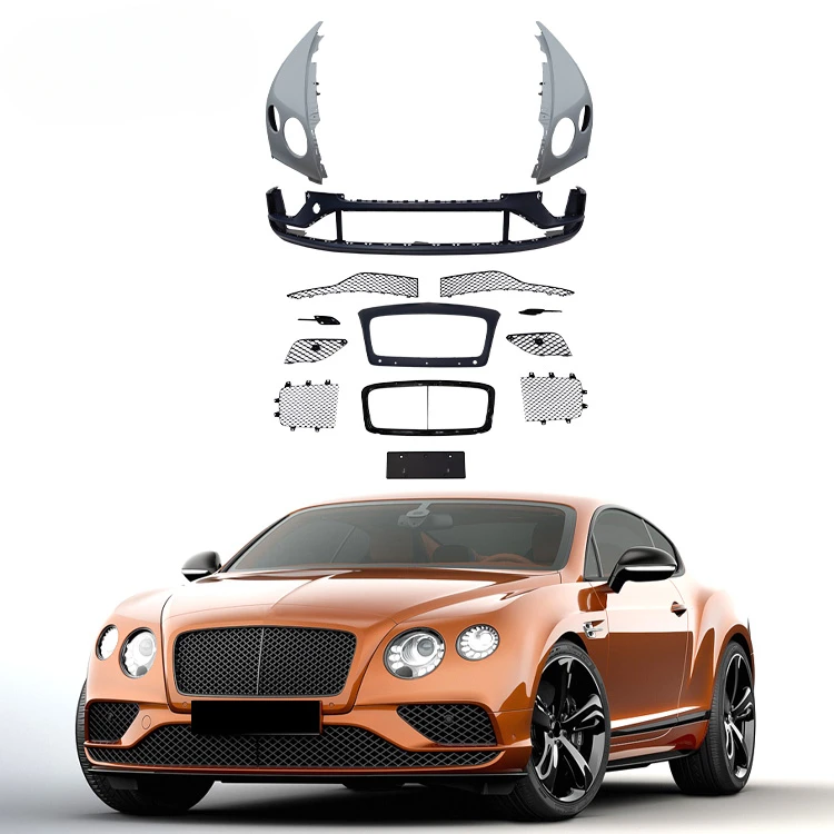 Dry Carbon Front Bumper Body Kit Fender with Grill for Bentley Continental GT Upgrade Car Bumper Body Kits 2016 2018 2022