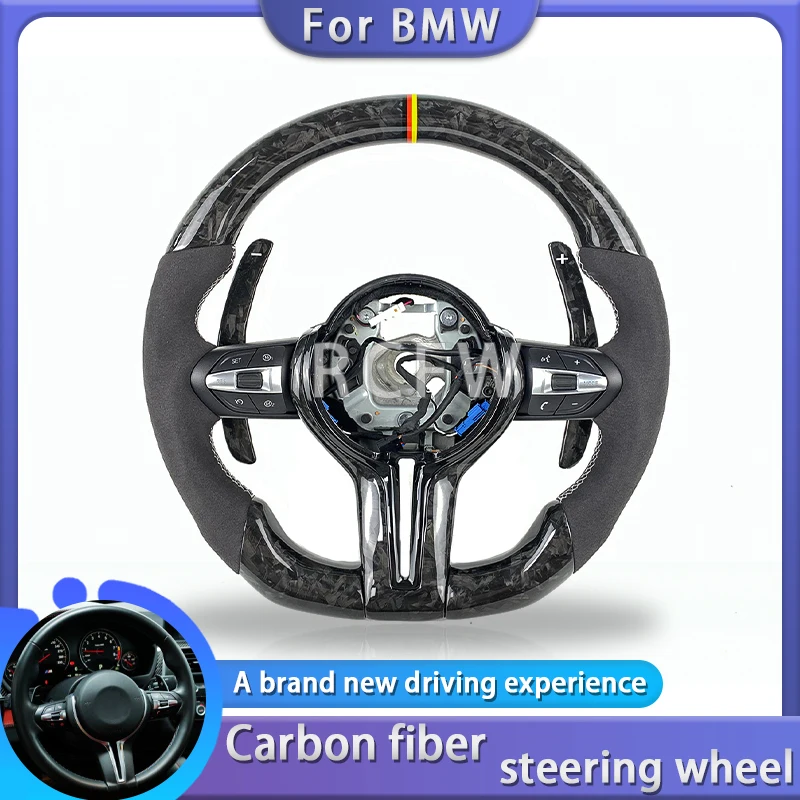 Car custom For BMW  F06 F07 F10 F15 F15 F20 F21 F22 F30 F31 F32 F16 M3 M4 M5 X3 X4 X5 M-Sport Forged Carbon Fiber Steer Wheel