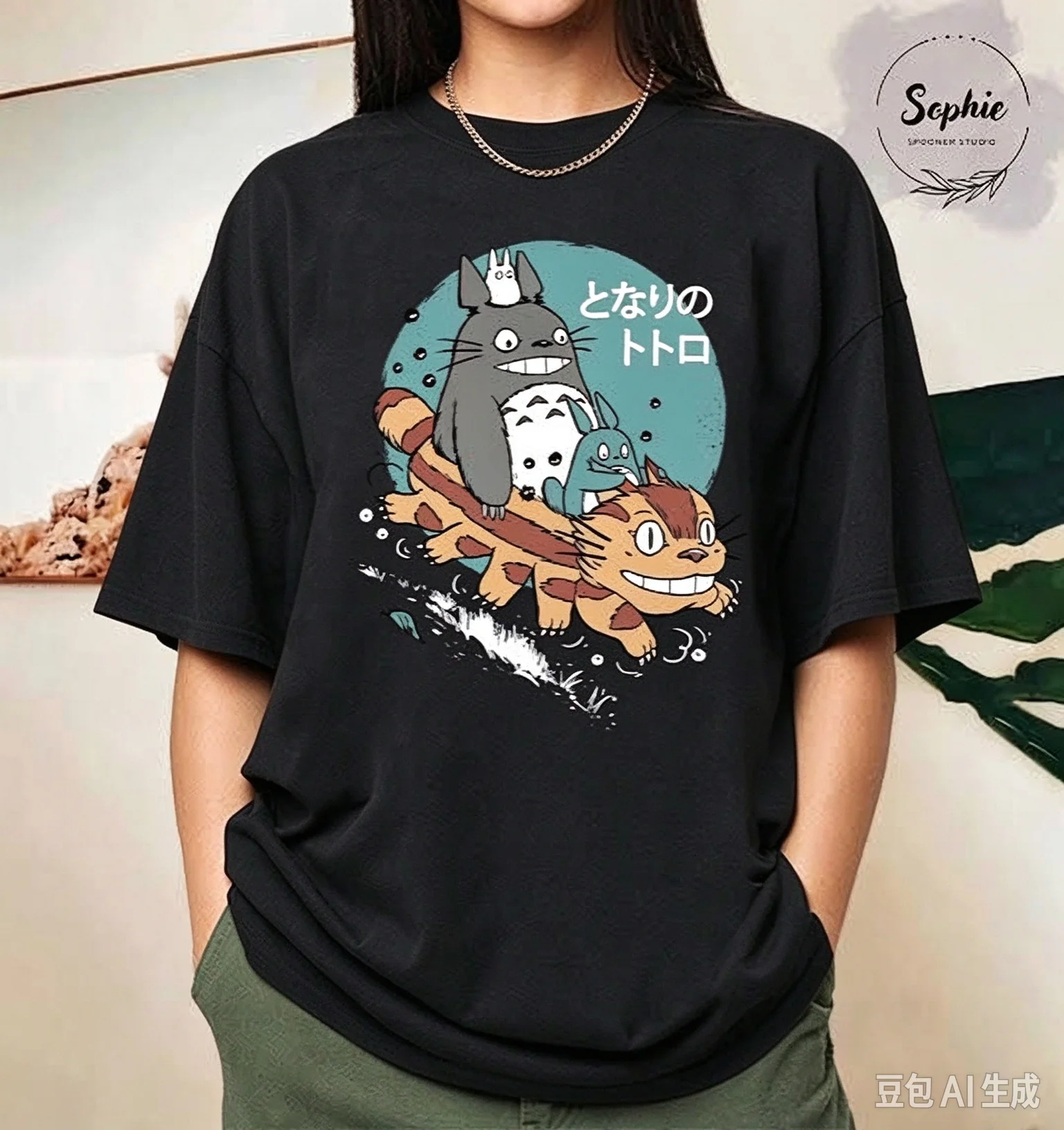 2026 My Neighbor Totoro Catbus Anime Graphic T-Shirt Studio Ghibli Japanese Cartoon Totoro Friends Unisex Short Sleeve Tee