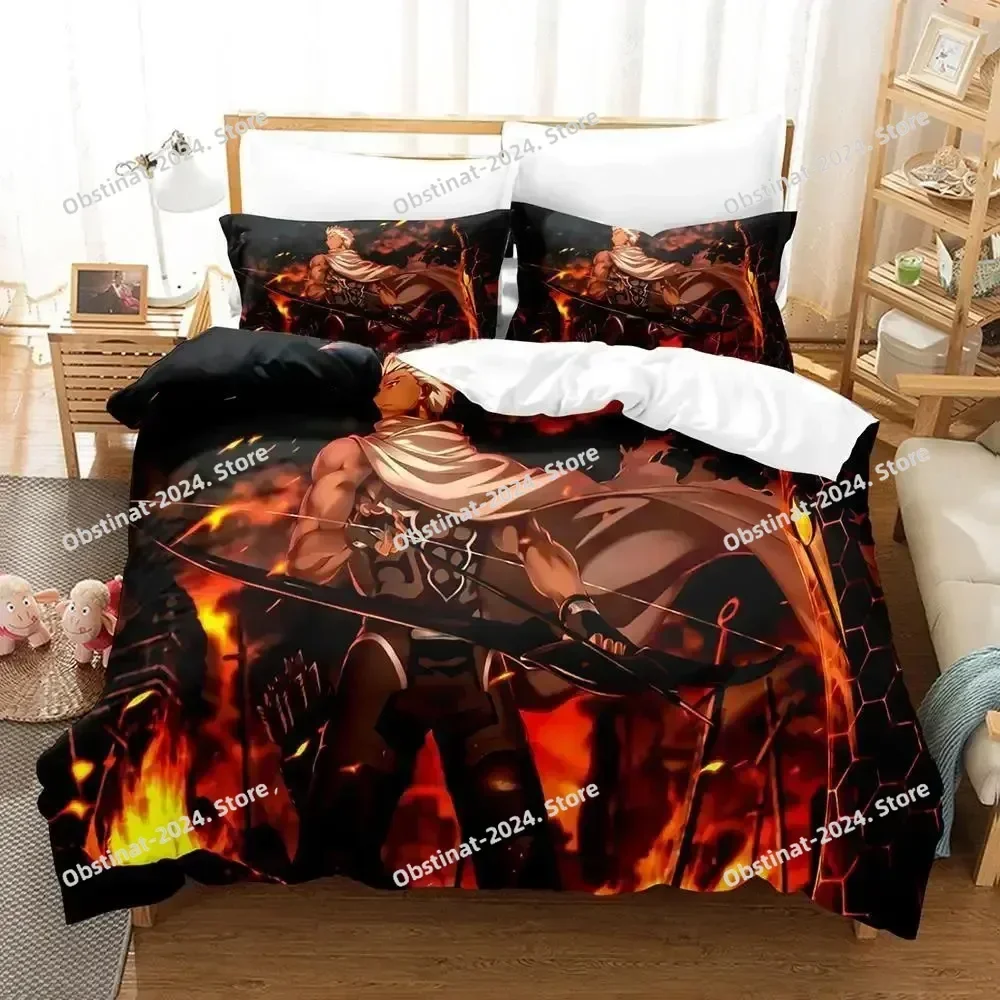 Fatestay night Unlimited Blade Works Bedding Set Print With Pillowcase Bed Duvet Cover Soft Single Double Queen Super King Size