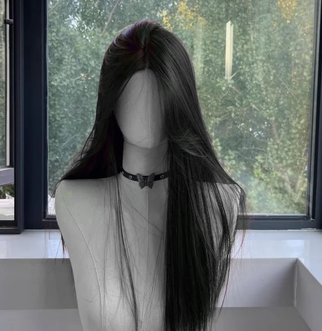 Blonde Perücke für Frauen, lange gerade blonde braune Perücke, asiatische amerikanische Lace-Front-Synthetik-Perücke für den täglichen Gebrauch, Cosplay, Ombre-Peluca