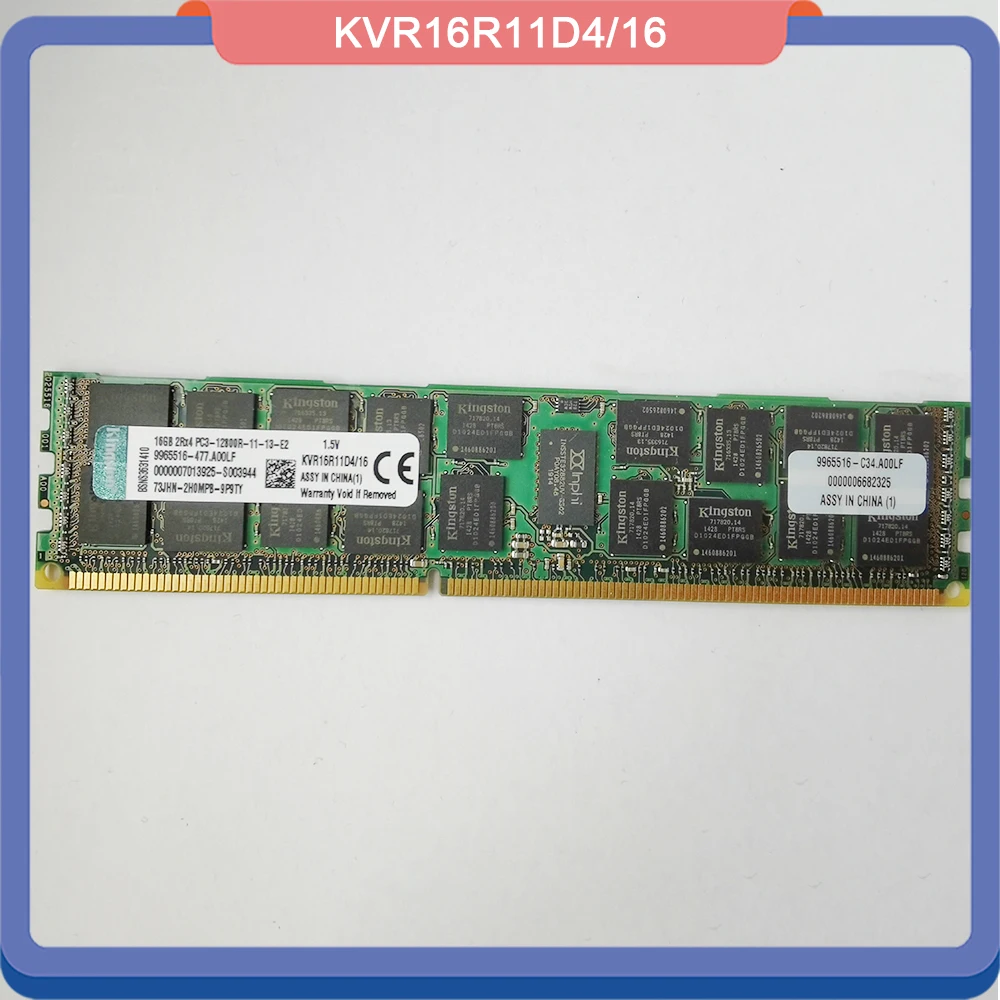 

KVR16R11D4/16 For Kingston RAM 16GB DDR3 1600MHz ECC REG 2RX4 PC3-12800R Server Memory Fast Ship High Quality