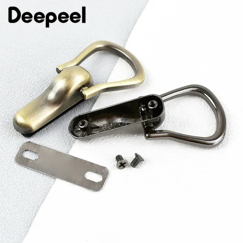 2/4/10Pcs Deepeel Metal Side Clip Buckle Bag Handles Chain Hook Handbag Screw Nail Rivet Connector Clasp DIY Bags Accessories