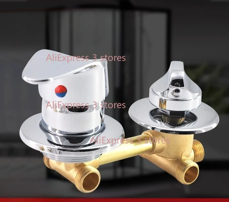Five-range Adjustment Conjoined Shower Faucet Copper Cold & Hot Water Mixing Valve Bathroom Switch Valve Accessories