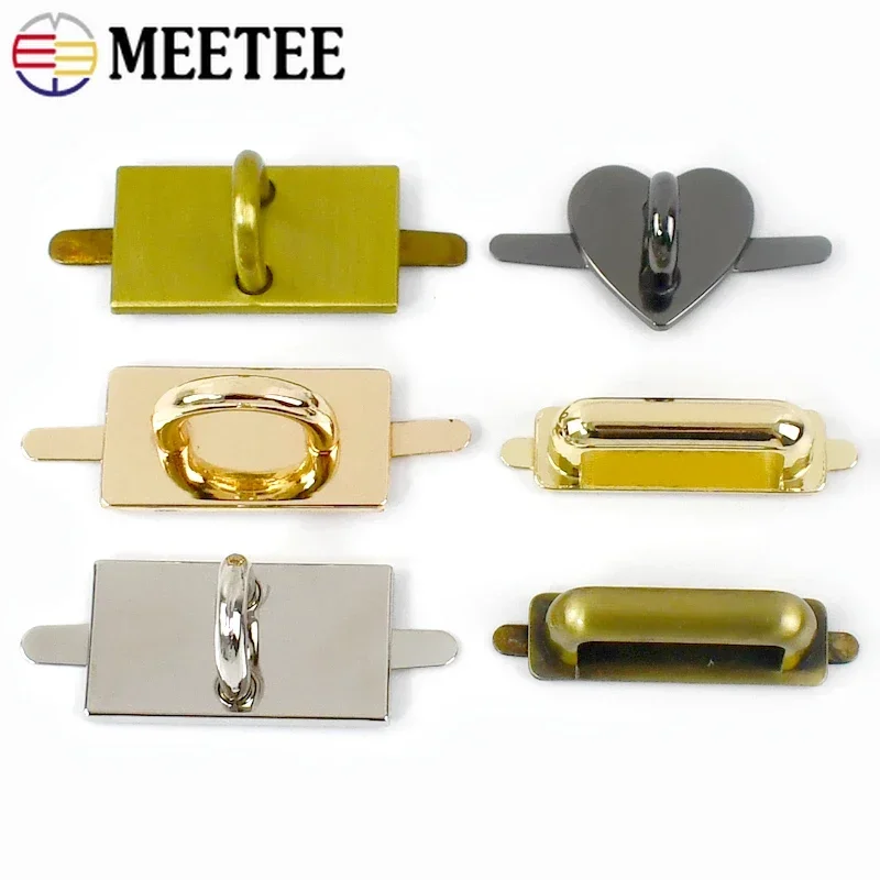 2/4/10Pcs Meetee Metal Arch Bridge Connector Clasp for Handbag Purse Side Clip D Ring Hook Buckle DIY Sewing Crafts Accessories