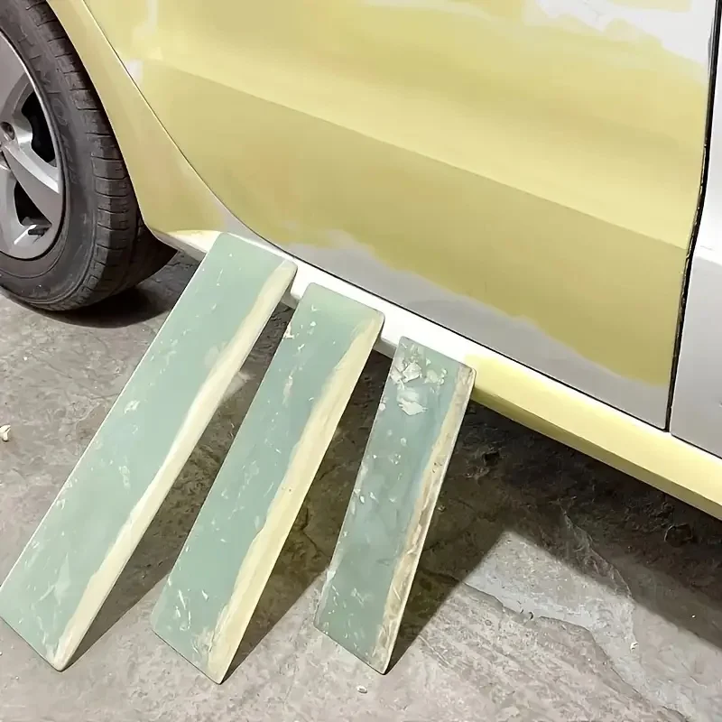 3Pcs Durable Green Plastic Car Body Filler Scraper - Ideal for removing stucco, glass and caulk and wall sanding tools