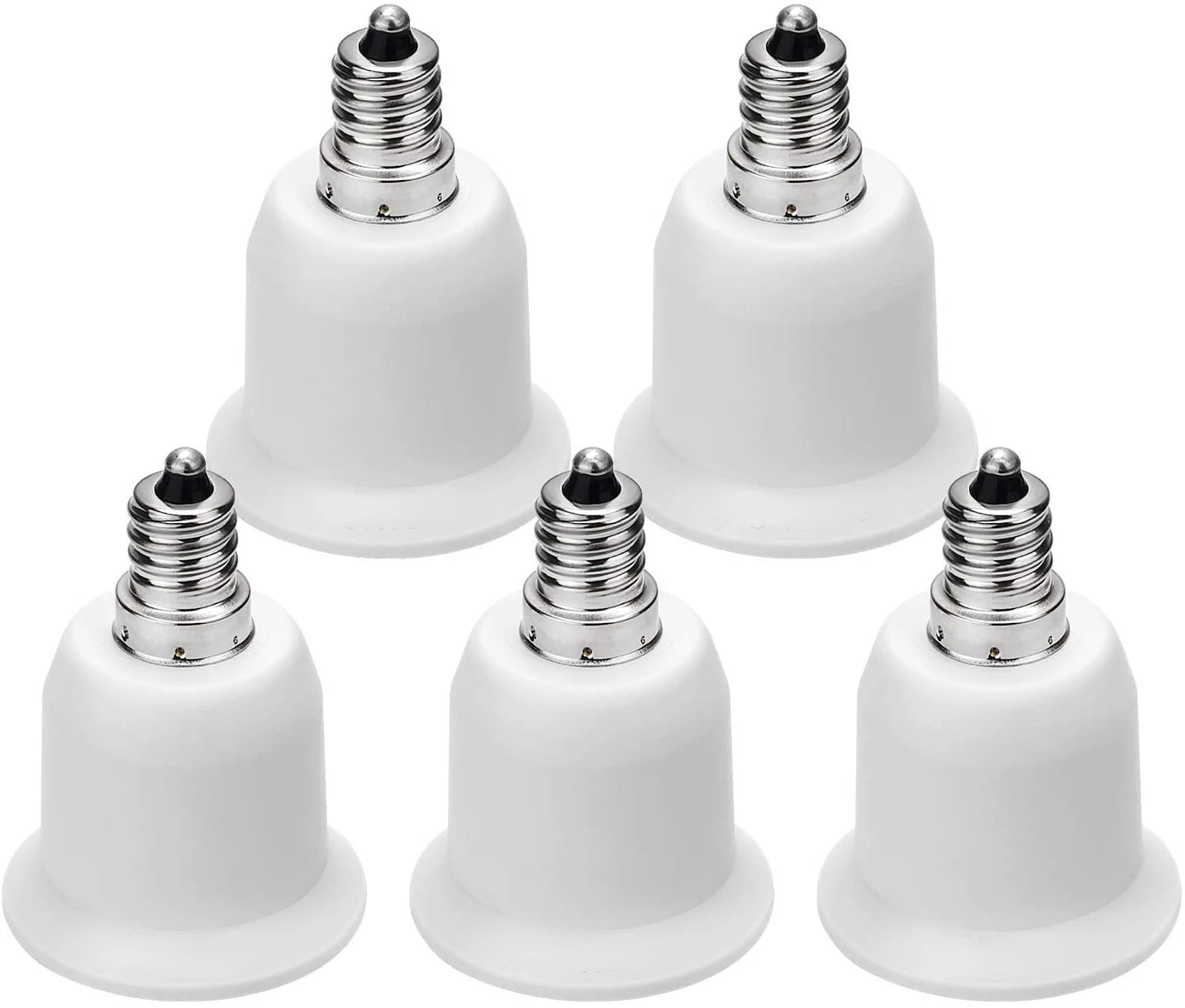 E12 to E26 E27 Adapter Chandelier Light Socket E12 to Medium Socket E26 E27 Converter Bulb Base Adapter Converter 3/5pcs/pack