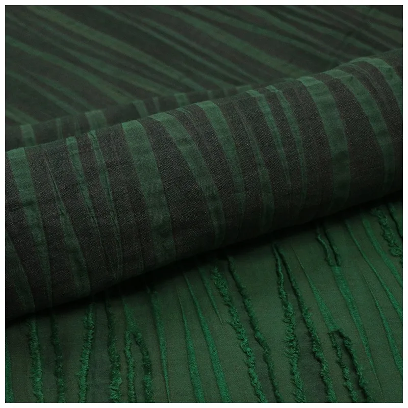 Ramie silk linen cut flower old material fabric intangible cultural heritage red gauze Hanfu designer