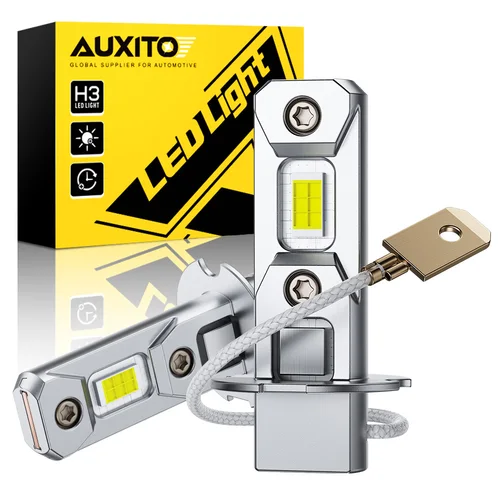 2 uds AUXITO Mini H3 lámpara LED Canbus sin Error bombilla de luces antiniebla sin ventilador para coche DRL 6500K blanco 3000K amarillo dorado 12V