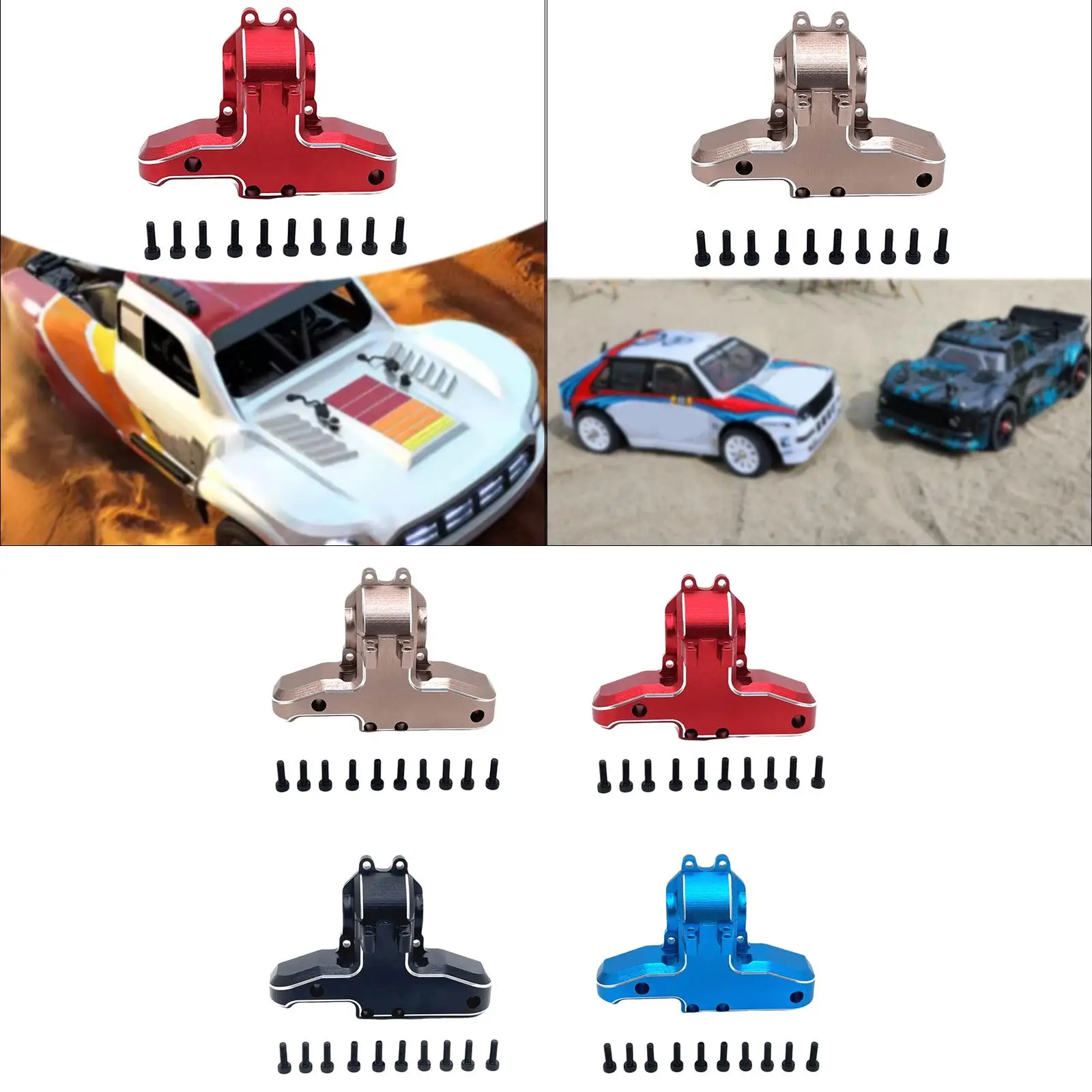 1/14 RC Car Rear Gearbox Upper Cover Aluminium Direct Fit Differential Case untuk