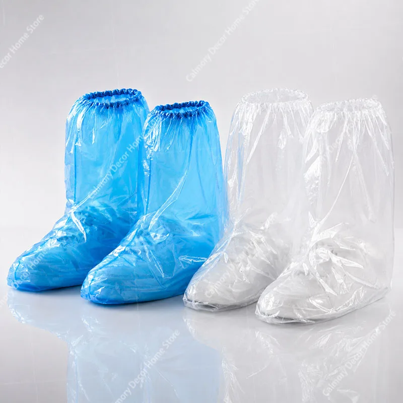Disposable Rain Shoe Cover Waterproof and Non-slip Plastic Outdoor Thickened Wear-resistant Isolation Foot Cover Rain Proo 레인슈즈