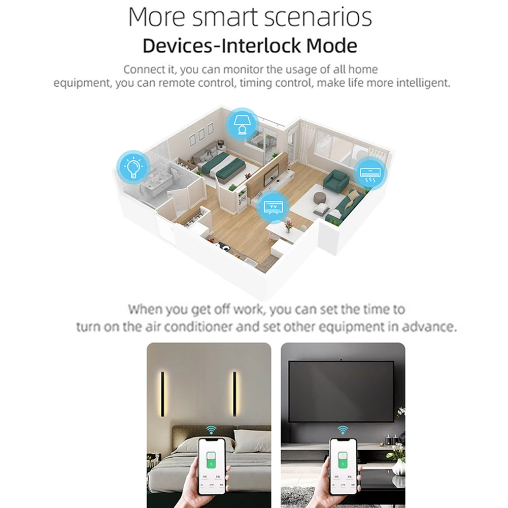 TUYA WIFI Smart Circuit Breaker With Metering 1P+N 16A 25A 32A 40A 63A DIN Rail Smart Home Wireless Remote Control Switch