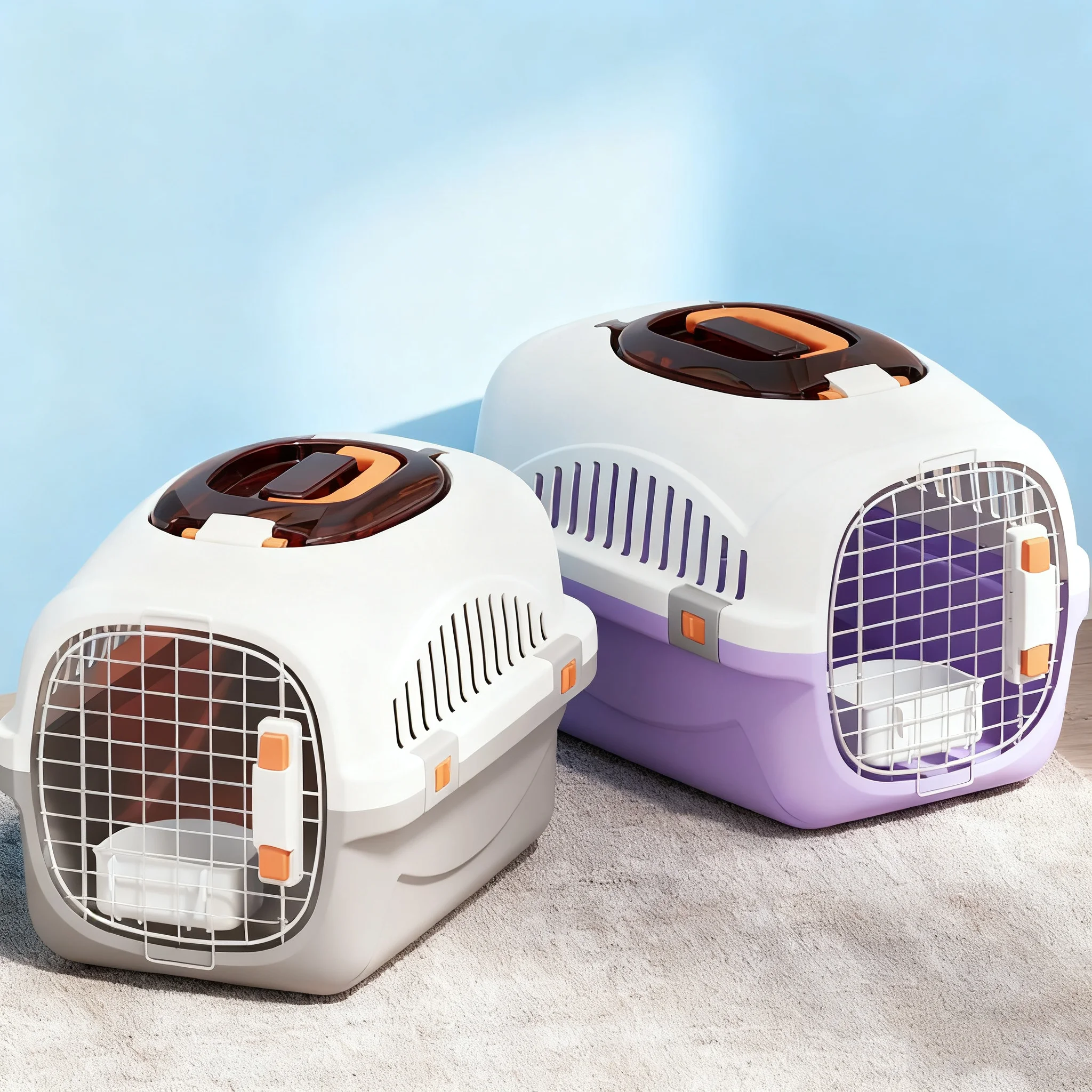 

Manufacturer's Wholesale Cat Travel Carrier PP Material Flight Case Lightweight Waterproof Spacious Capsule Pet Carrier