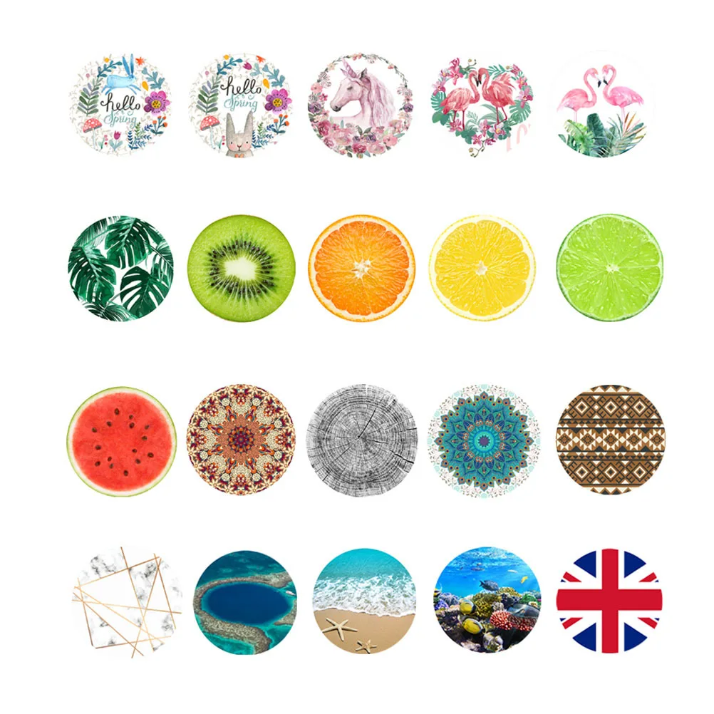 

3D Fruit Wall Sticker Waterproof Self-Adhesive Decal For Bathroom Floor Tile Decor Easy Remove Non-Slip Round