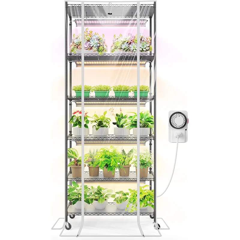 

Shelf PVC Tent Garden Conservatory Small Family Vegetable Plant Greenhouse Green Plant Flower Iron Art