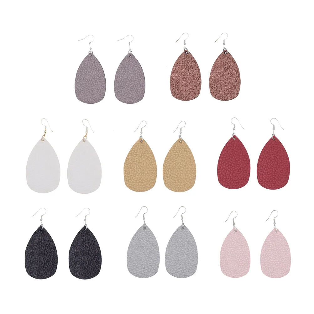 Orecchini pendenti in PU con goccia d'acqua da donna Set di gioielli eleganti leggeri e resistenti alla corrosione che non sbiadiscono per la sposa