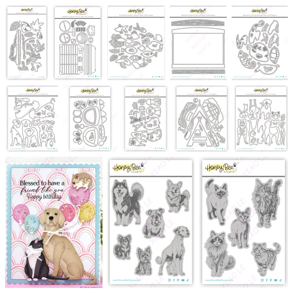 ใหม่สัตว์เลี้ยงเพื่อน Curious Critters ตัดตายแสตมป์สมุดภาพไดอารี่ตกแต่งแม่แบบลายนูนบัตรอวยพร DIY Handmade