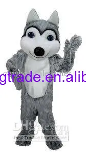 Nuovo personaggio adulto Halloween Grey Husky Mascot Costume Halloween Christmas Dress Full Body puntelli Outfit Costume della mascotte