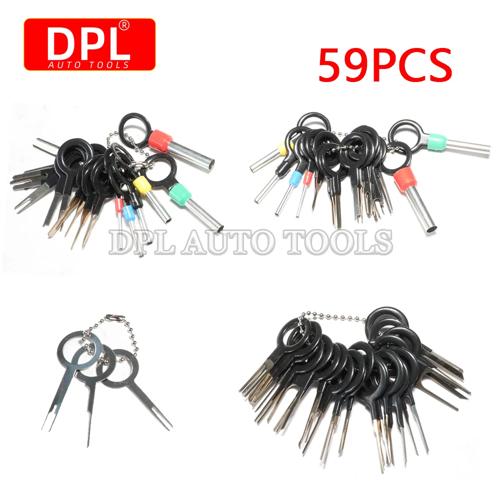 

59pcs Automotive Electrical Terminal Plug Wiring Connector Terminal Removal Tool Wiring Crimp Connector Pin Puller For Car Audio