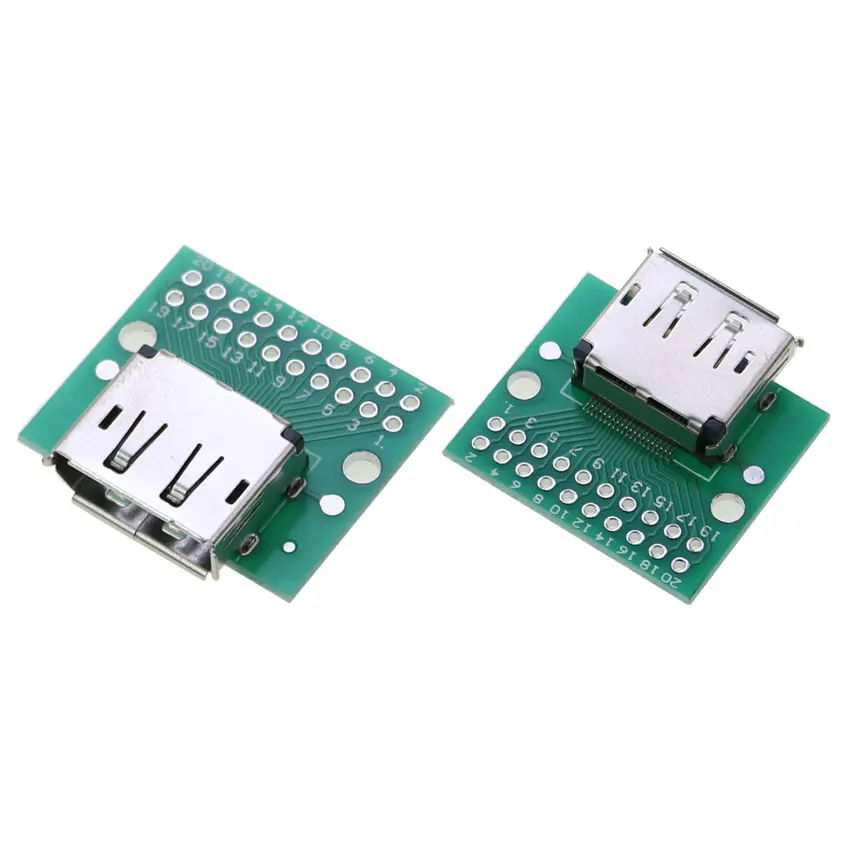 Cltgxdd 1pcs Compatible-HDMI Display Port DP Test Board 20Pin 20P Female Socket Connector with PCB Board