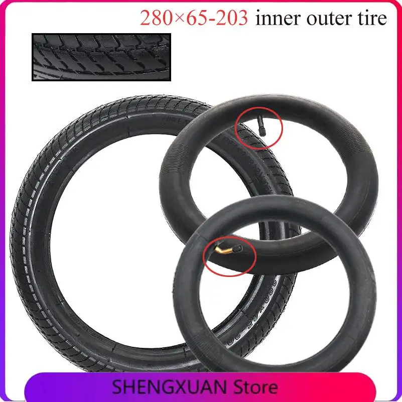 

For Children's Bicycle Trolley Baby Stroller Handcart Wheels Parts 12inch 280x65-203 Pneumatic Tire Inner Tube Outer Tyre