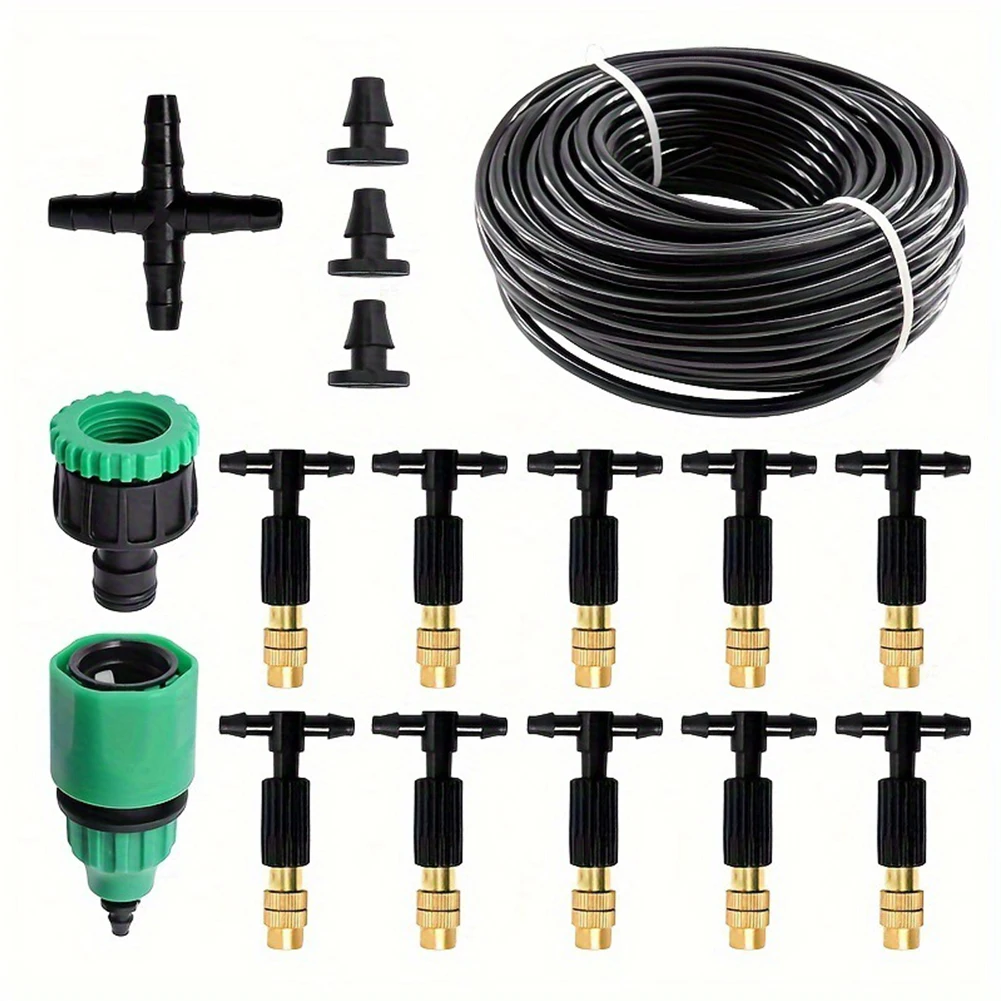 

As Shown Drip Irrigation Kit Adjustable Misting Nozzles Set Spray Nozzles Brass Spray Nozzles Customizable Spray Settings