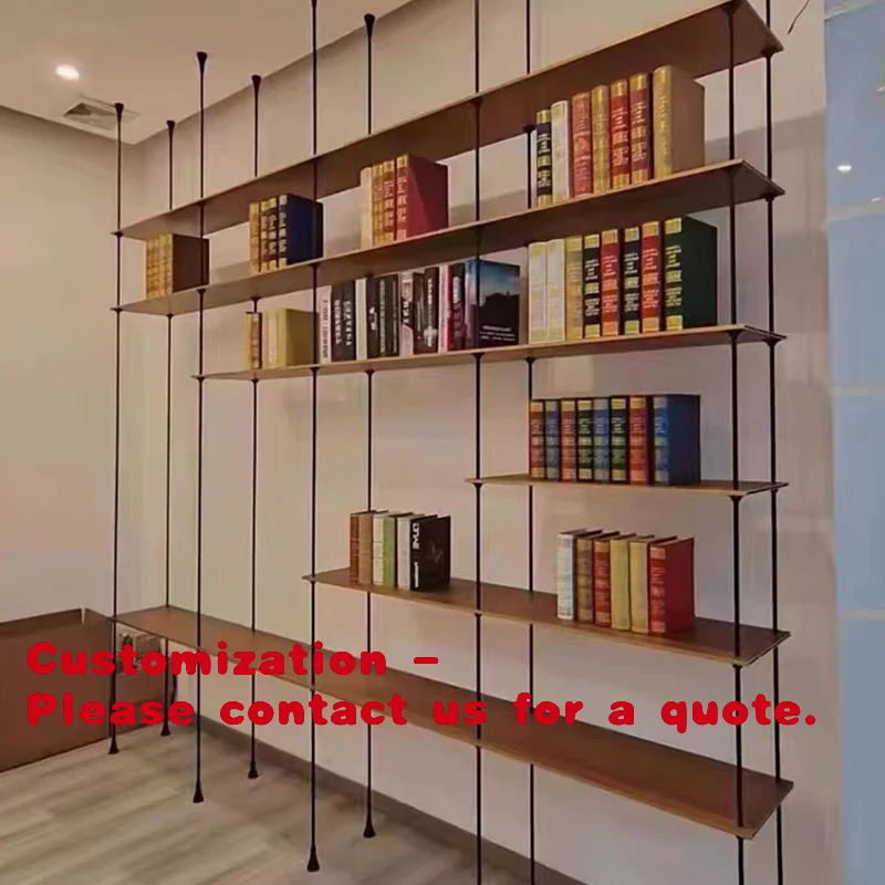 

Customize.Aluminum Profile Storage Rack Aluminum Alloy Layer Board Round Tube Hanging Rack Bookshelf Multi-layer Display Rack Wa