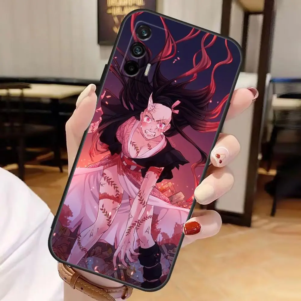 Anime Demon Slayer Tanjiro Funda Case For Realme GT 2 Pro Master Neo2 NARZO 50 50I 50A C35 C33 C31 C30 C21 C15 V25 Case Shell