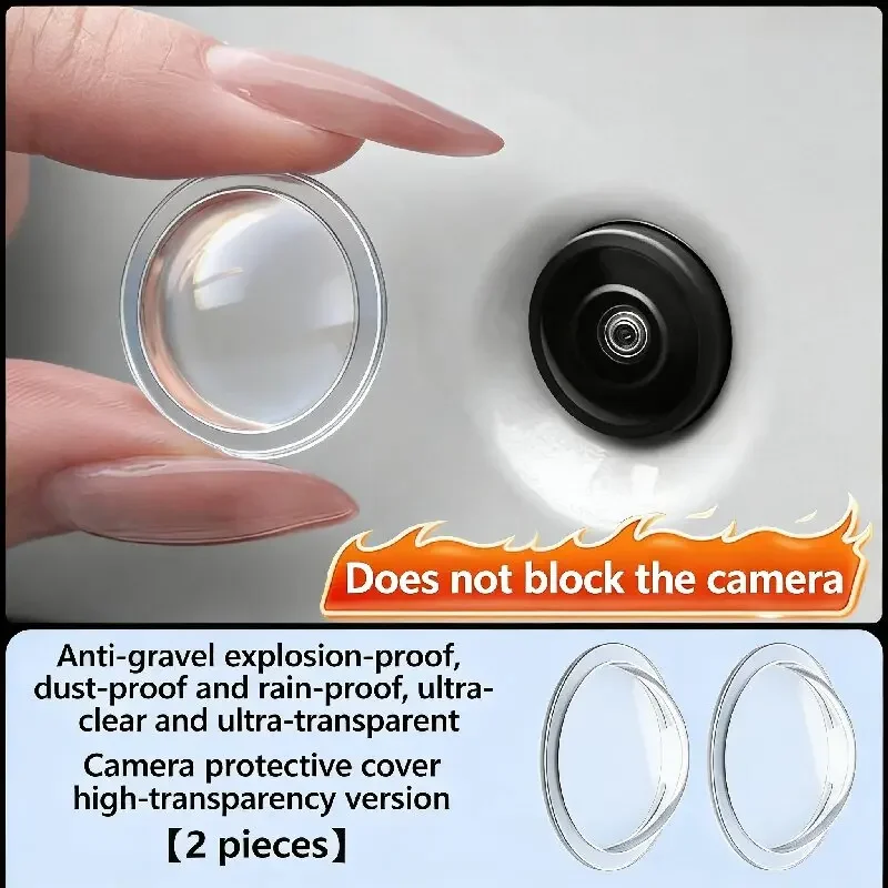 

Car Rear View Camera Protective Cover 9H HD Clear 360° Panoramic Lens Protector Waterproof Dustproof Anti-Scratch for Most Cars