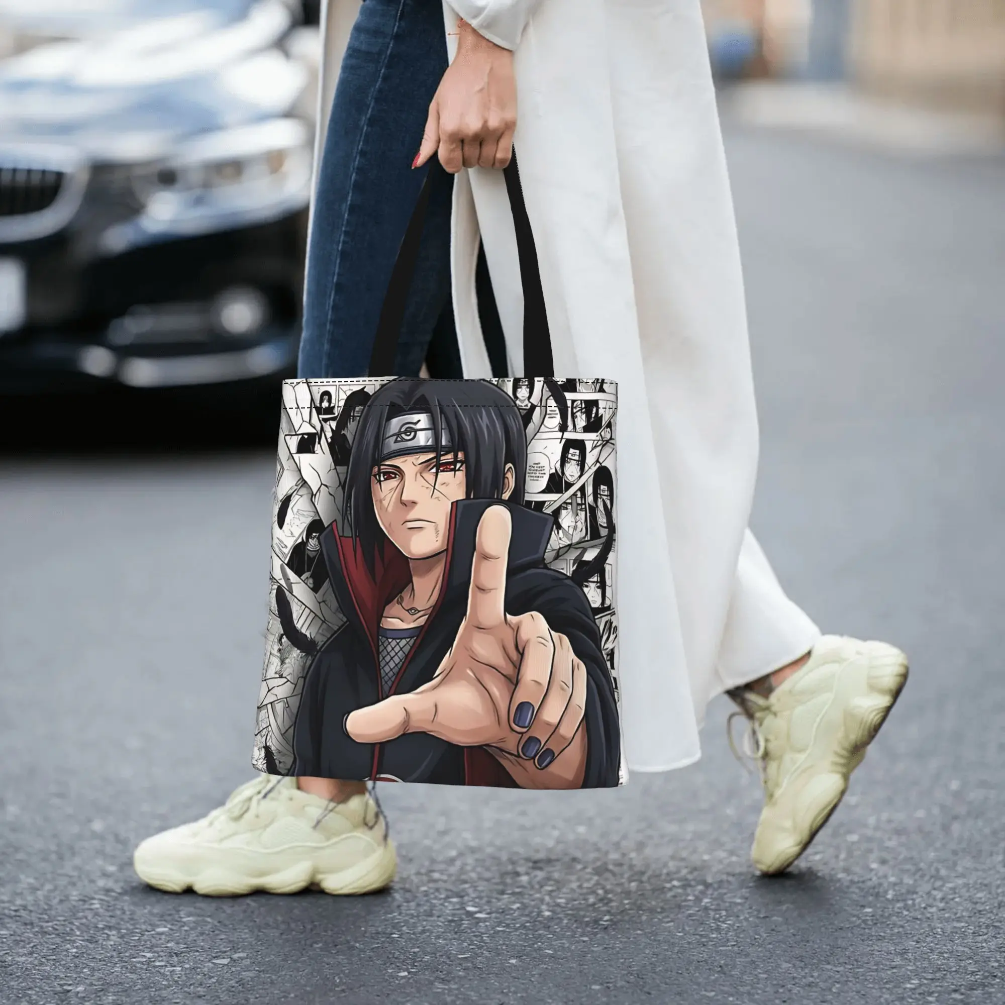 Fashion shopping bag Daily commute Itachi Uchia   Canvas NARUTO Canvas Tote Bag Women'S Shoulder Handbag