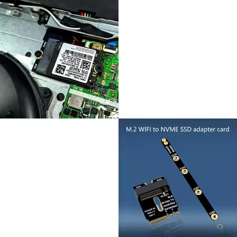 M.2 A+E to NVME SSD Adapter M.2 WIFI A/E to M PCIE4.0 Riser Card with Bracket for 2230 2242 2260 2280