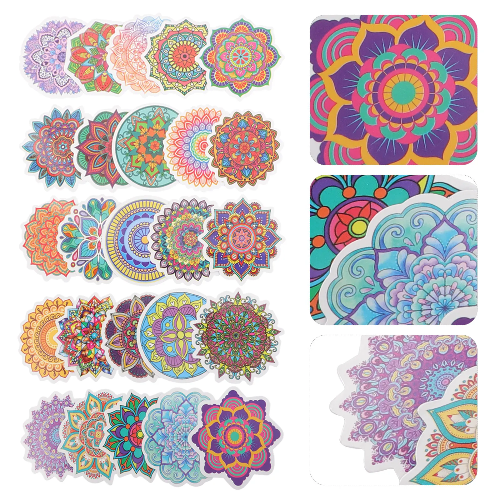 2 Sets Laptop Decals Luggage Decorative Stickers DIY Suitcase PVC Diary Graffiti