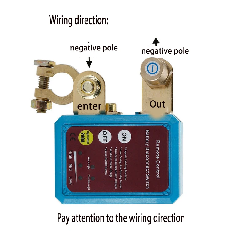 Wireless Dual Remote Remote Battery Disconnect Switch 12V 240A Kill  Power Shut Off Switch Remote Control Switch For Auto