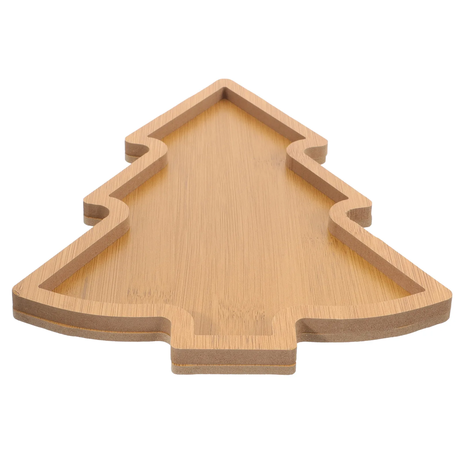 شجرة عيد الميلاد الخشبية على شكل صينية تقديم وجبة خفيفة الفاكهة الجوز طبق تقديم الحلوى حفلة منضدية ديكور الخشب خادم الطعام المقبلات