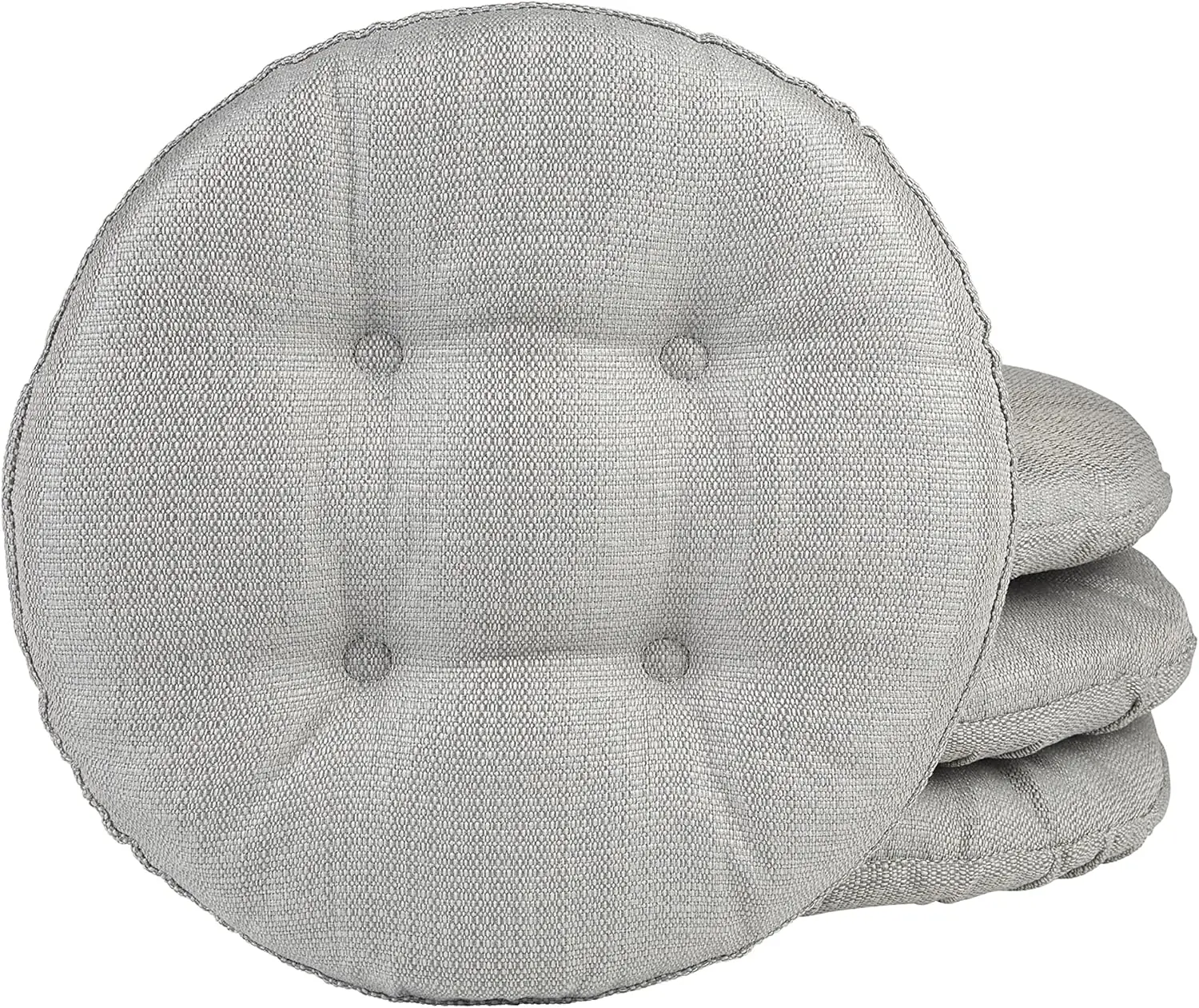 

Gripper Non-Slip Tufted Round Barstool Cushion For Dining Rooms, Cafes, Bars And Restaurants, 14” Chestnut, 4 Pack