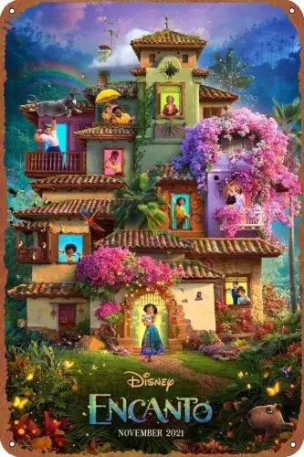 Encanto (#2 of 21) 2021 Movie Poster Wall Home Wall Art Metal Tin Sign 8x12 inch