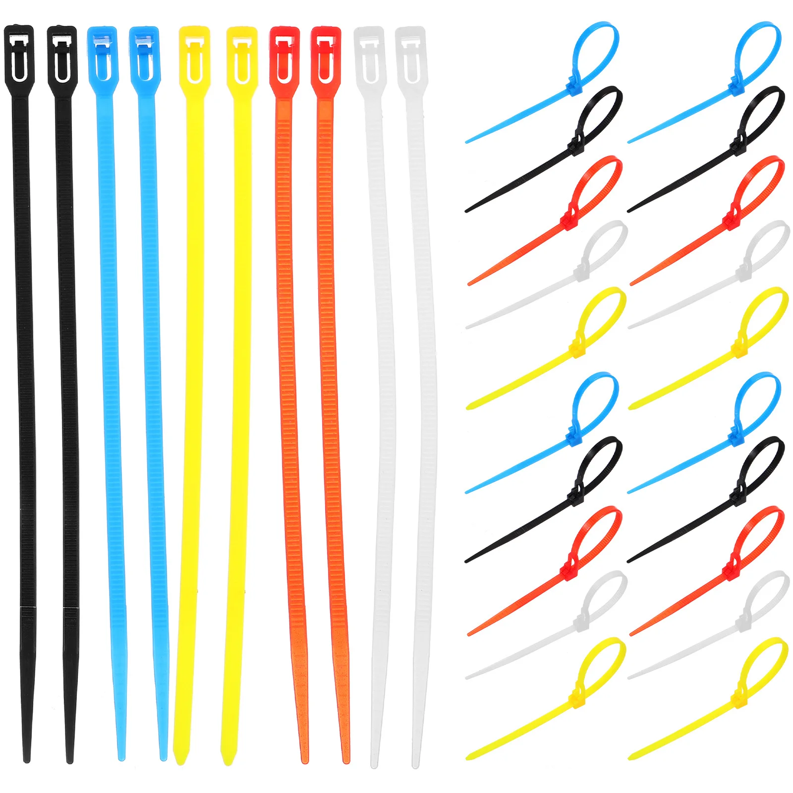 500 قطعة الذاتي قفل النايلون البريدي العلاقات متعددة الأغراض البستنة رباط للكابل المنظم السائبة سلك العلاقات تويست التعادل الحبل المنظم #6