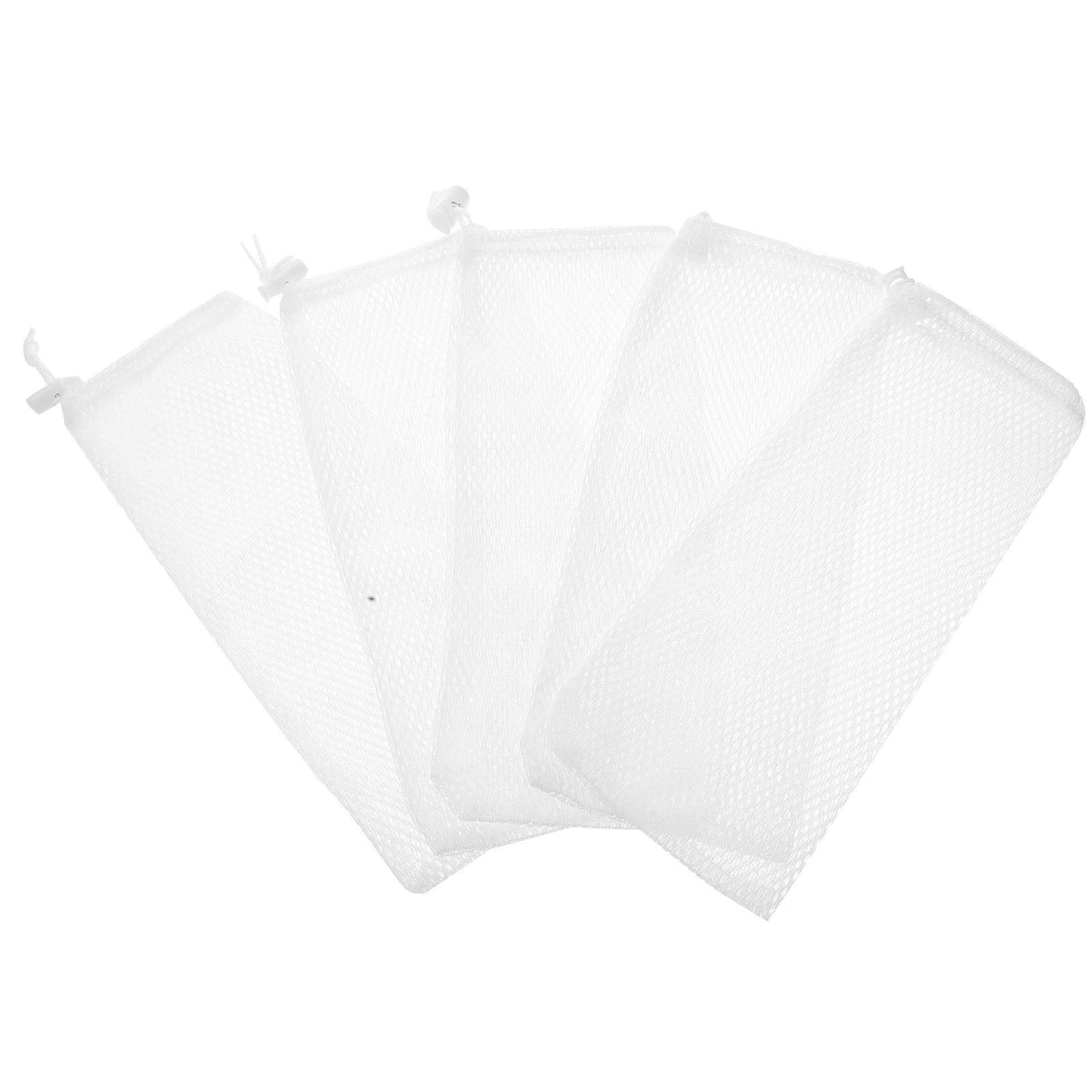 5 Pcs Bird Food Net Bag Mesh Feeding Pouch Finch Sock Feeder Birds Supplies Polyester Drawstring Wild Feeders