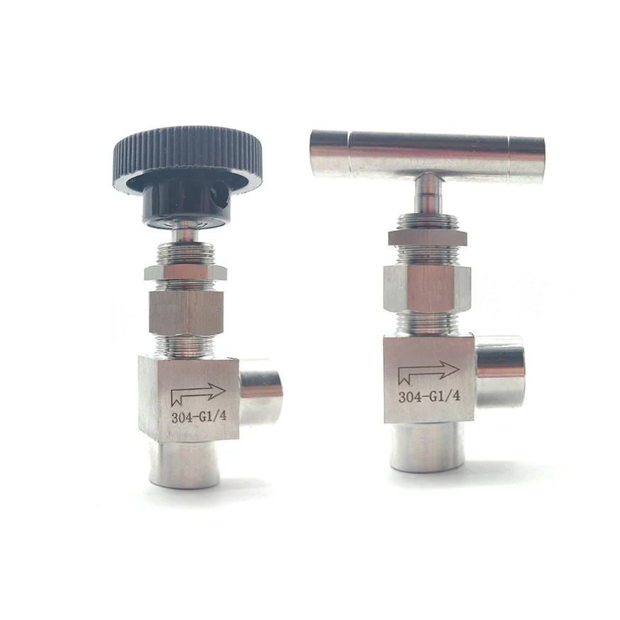 

1/4" 304 Stainless steel through board type right angle type Needle Valve Female Thread Globe Valve