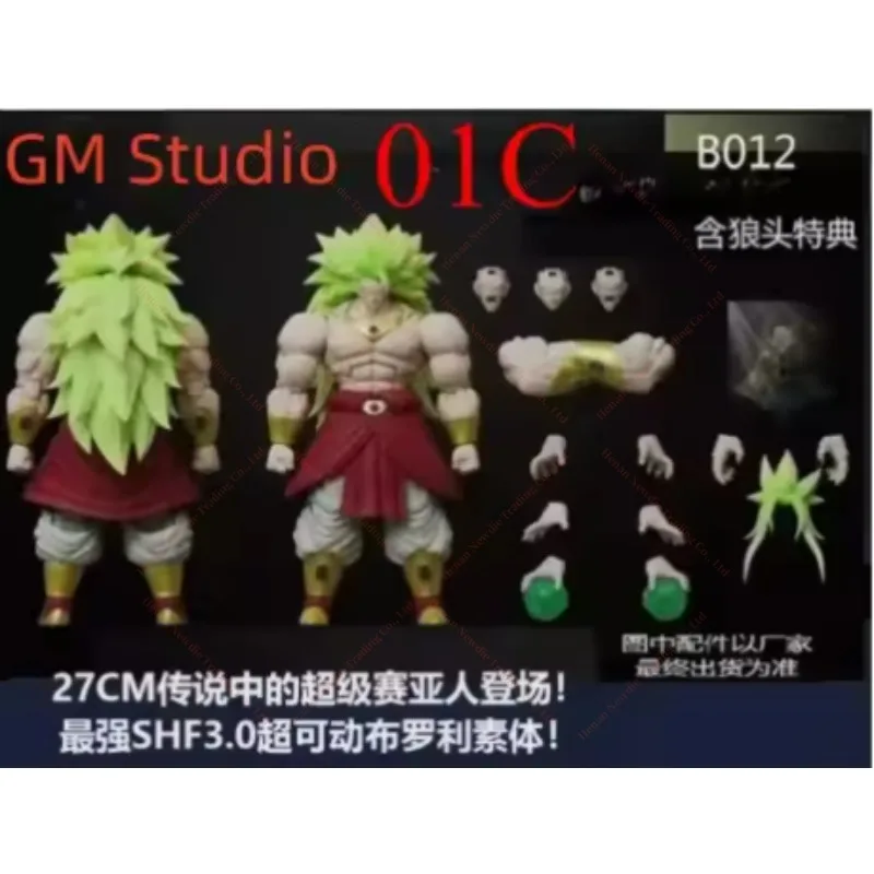 تم التسليم إصدار GM Studio 1/1 Replica KO NG المحدث في 30 يوليو Dragon Ball SHF3.0 Broly Legend 3 Form Debut 26-28CM