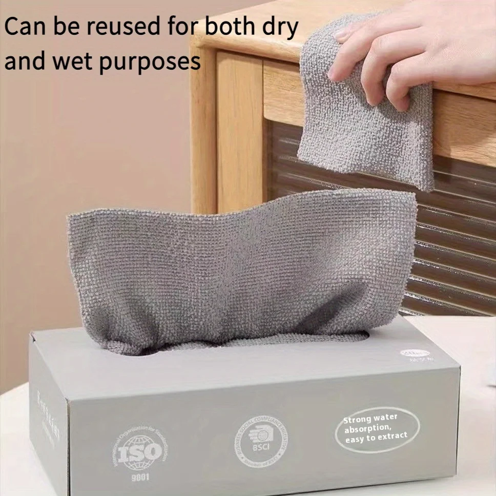 Absorbent Kitchen Cleaning Cloths, Cloths, Napkins, Tableware, Household Cleaning Towels, Lazy Wipes, Cleaning Supplies