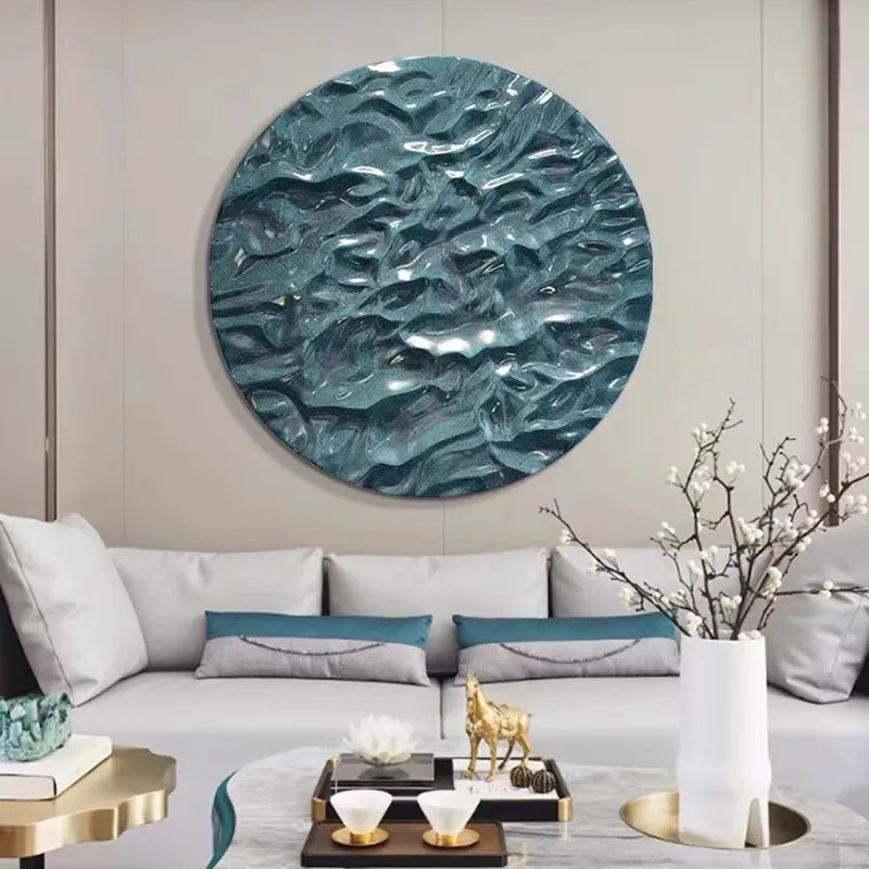 Unframed density board round decorative painting, light luxury creative wall hanging decoration, indoor wall decoration ZY156ER