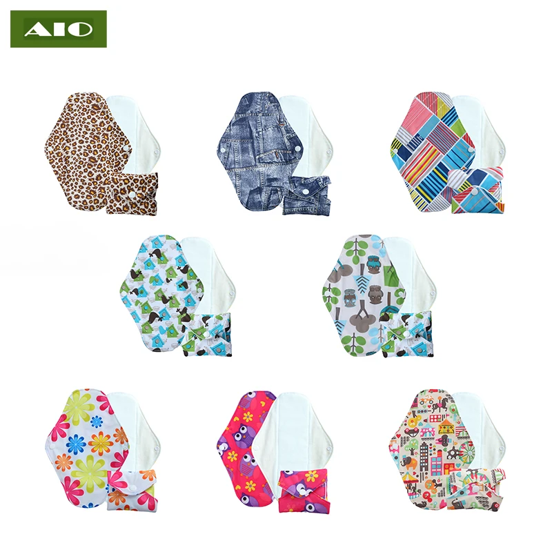 AIO 18*25cm Bamboo Cotton Cloth women Reusable Sanitary Pad mom Postpartum Nursing Napkin Female Heavy Flow Menstrual Gaskets