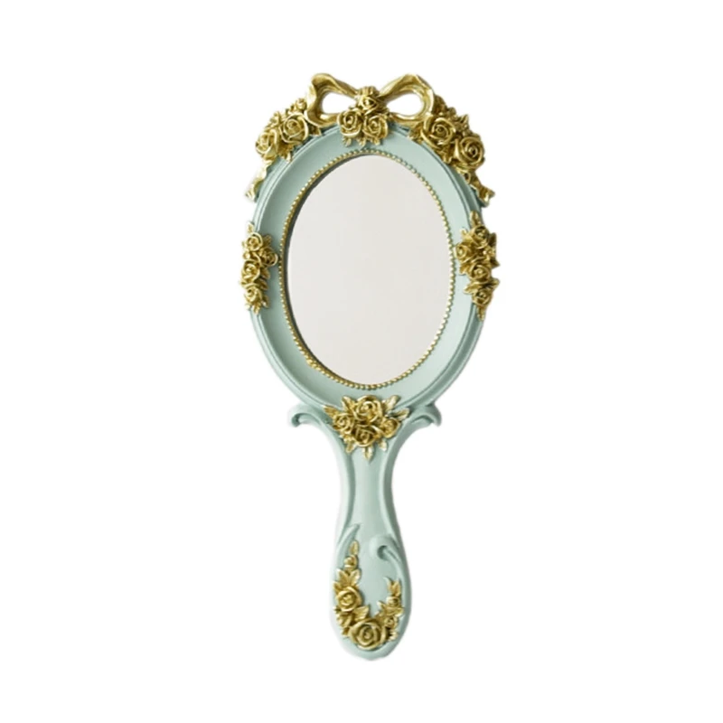 Miroirs à Main Vintage Créatifs et Mignons, Miroir de Vanité de Maquillage, Accessoire Cosmétique avec Poignée pour Cadeaux