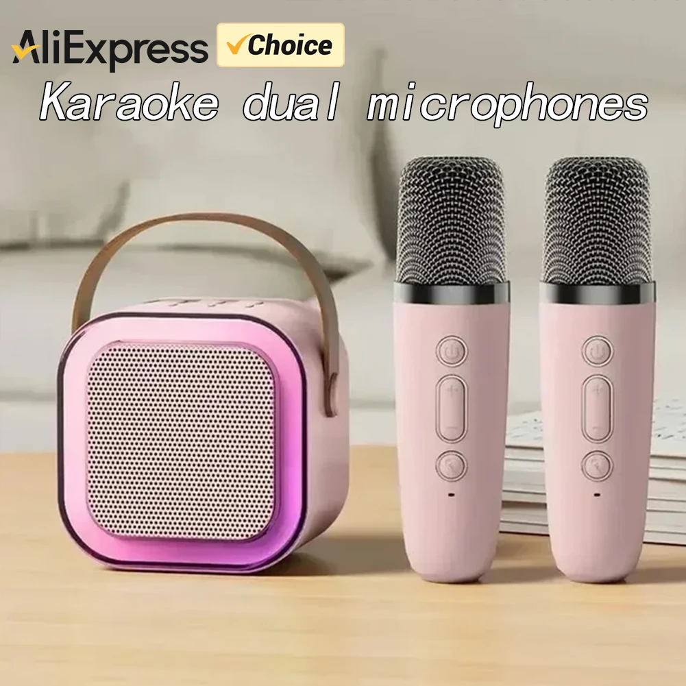 Karaoke machine Portable Bluetooth 5.3PA speaker system 2 unlimited microphones for family singing children Christmas gift HiFi