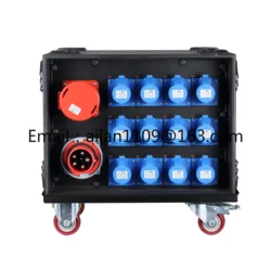 Waterproof 380V Audio Lighting Power Distro Box Equipment 63A 3 Phase CEE Power Supply  Electrical Box