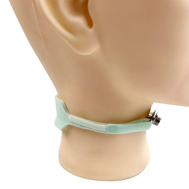 

Custom high quality sizes Soft foam fabric tracheostomy tube holder Adjustable neck straps